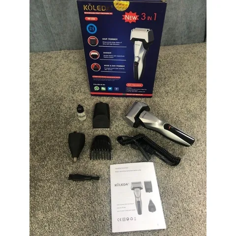 Tông Đơ 3 in 1 KOLEDA RF-558 - Bộ Grooming 3 Trong 1, Cắt Tóc, Cạo Râu, Tỉa Lông Mũi
