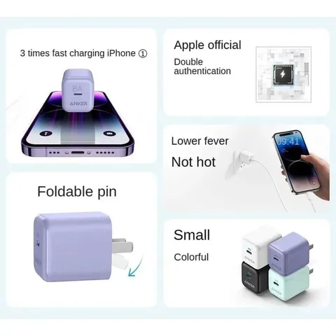 Củ Sạc Nhanh Anker 312 - A2678 20W Công Nghệ PD Type C, Nhỏ Gọn An Toàn