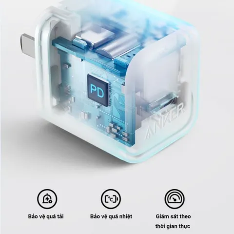 Củ Sạc Nhanh Anker 312 - A2678 20W Công Nghệ PD Type C, Nhỏ Gọn An Toàn
