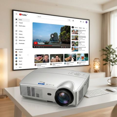 Máy Chiếu Thông Minh KONKA PS4 Full HD 1080p Chạy Android, Loa Stereo Tích Hợp, Công nghệ Eye Shield
