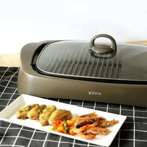 Bếp nướng đa năng EUPA TSK-2742G - Công Suất 1500W (Nướng/ Chiên/ Hấp) - Lớp Phủ Chống Dính Đá Cẩm Thạch