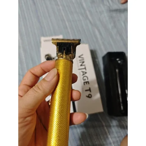 Tông Đơ Cắt Tóc Không Dây Vintage T9 Trimmer Professional - Máy Cắt Tóc Chuyên Nghiệp Chuẩn Salon Kèm Phụ Kiện An Toàn