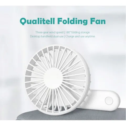 Quạt Cầm Tay Qualitell ZS6003 - Động Cơ Không Chổi Than 5 Cánh, Gập Gọn 180 Độ