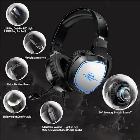 Tai Nghe Chụp Đầu Gaming GAMELITE - G1P Dây 3.5mm + USB Điều Khiển Tiện Lợi