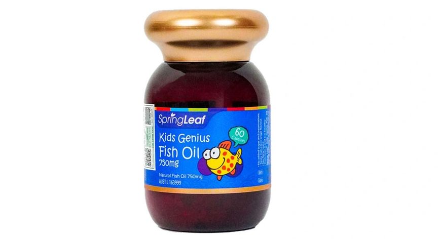 Springleaf Kids Genius Fish Oil 750mg hỗ trợ bổ sung DHA, EPA lọ 60 viên