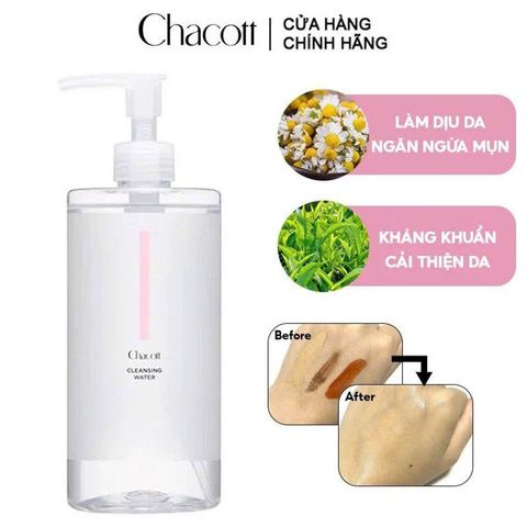 Nước tẩy trang Chacott For Professionals Nhật Bản 500ml, lấy lại mặt mộc 100%, dưỡng ẩm da