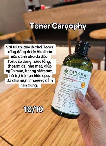 Nước Hoa Hồng Caryophy Chăm Sóc Da Dầu Mụn Portulaca Toner 300ml [hàng nhập khẩu]