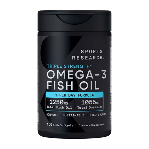 Dầu cá Sports Research Triple Strength Omega-3 Fish Oil 150 Fish 