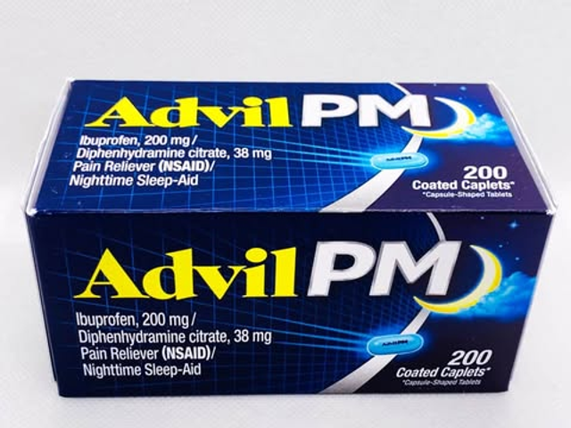 Viên giảm đau và hỗ trợ ngủ ngon Advil PM 200mg 200 V