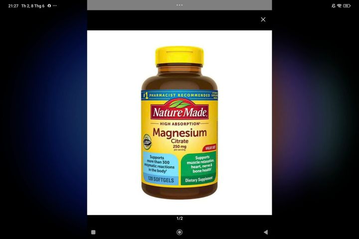 Viên Uống Magnesium Citrate 250mg Nature Made 120 viên - 140vien.Hỗ Trợ Sức Khỏe Xương và Cơ Bắp - Sản Phẩm Chất Lượng Từ Mỹ