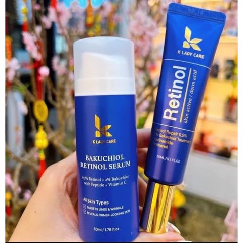 Retinol kem dưỡng và serum Retinol, Retinol K Lady Care 30ml, trẻ hóa da, giảm thâm, nám 759863