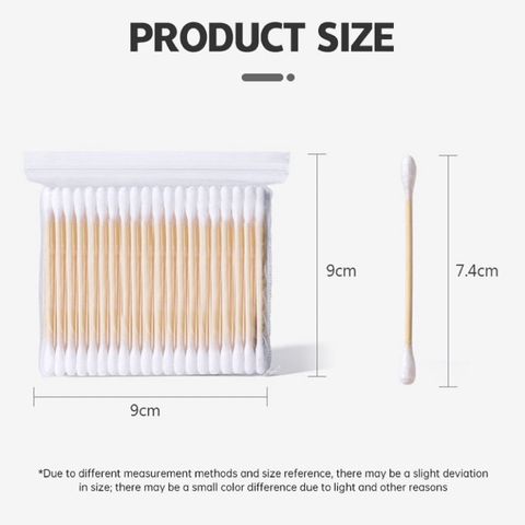 Combo 5 gói Tăm bông ngoáy tai 100 que thân gỗ tăm bông ráy tai nặn mụn(thân thiện với môi trường) 759931