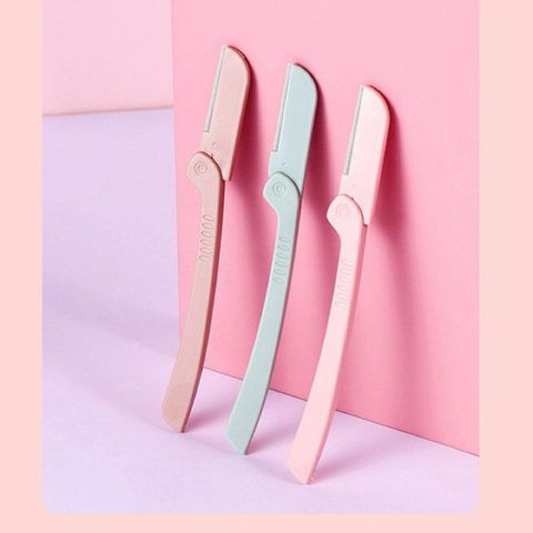 HOT Dụng cụ dao cạo tỉa lông mặt mày dễ dàng gấp gọn có đầu thay đổi tiện lợi 759954