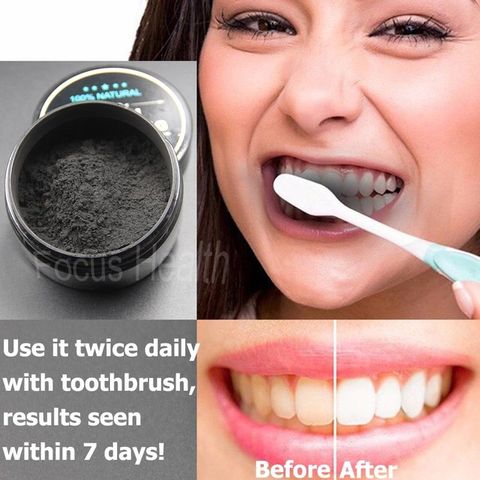 Deal 10/10 BỘT TRẮNG RĂNG THAN TRE HOẠT TÍNH 100% NATURAL TEETH WHITENING 760020