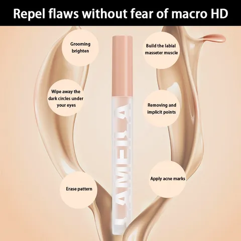 HOT Kem Che yếu điểm Mịn Lì Kiểm LAMEILA sáng bóng loáng giữ ẩm kiềm dầu make up lâu trôi 2 sắc màu tùy chọn 760045