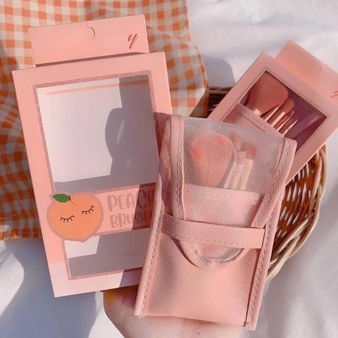 Bộ cọ trang điểm Peachy Brush Set 5 cây tone Cam đào 760055