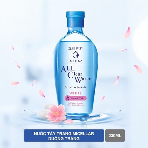 Nước tẩy trang dưỡng trắng Senka All Clear Water Micellar Formula White 230ml 760063