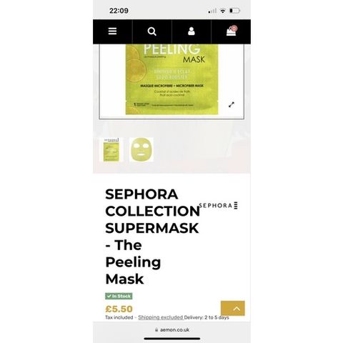 Mặt nạ Tái tạo da căng bóng Peeling sephora nhanh chóng tiện lợi 760257