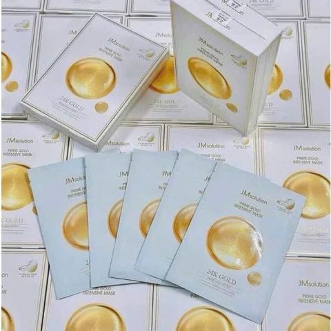 Set 5 Mặt nạ JMsolution tinh chất 24K Prime Gold Intensive Mask, mặt nạ săn chắc da (5 miếng) Chính hãng 760322