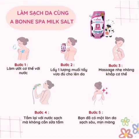 Muối Tắm Sữa Bò Tẩy Tế Bào Chết , Làm Sáng Da, Dưỡng Da Mịn Màng A Bonne Spa Salt Thái Lan 350g 760387