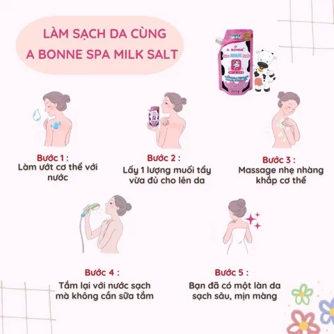 Muối Tắm Sữa Bò Tẩy Tế Bào Chết , Làm Sáng Da, Dưỡng Da Mịn Màng A Bonne Spa Salt Thái Lan 350g 760387