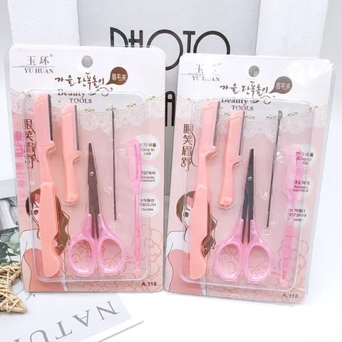 Set 5 Món Cạo Mày,Tỉa Mái Kèm Kéo 760454