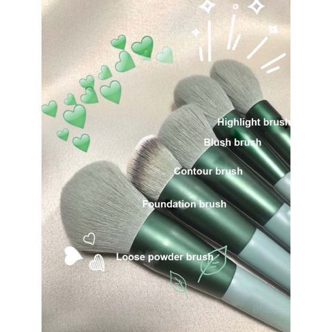 Bộ Cọ Trang Điểm 13 Món Vintage Kèm Túi Nhung, Bộ Cọ Trang Điểm Makeup Cá Nhân Chuyên Nghiệp 760467