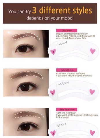 Bộ 3 Khuôn Kẻ Chân Mày Drawing Brow Guide 760511