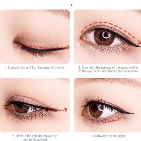 HOT Bút Kẻ Mắt Dạng Lỏng black color Nhanh Khô Chống giột nước Lâu Trôi make up Mượt Mà 760525