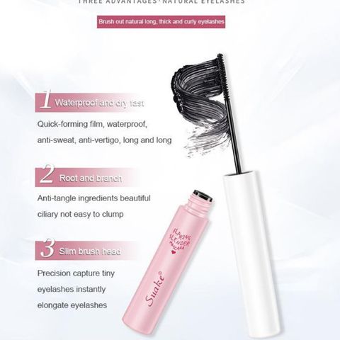 HOT Mascara chống hút những giọt mồ hôi / Mascara cọ nhỏ /không dễ nhòe chuốt mi oằn èo và dày 760553