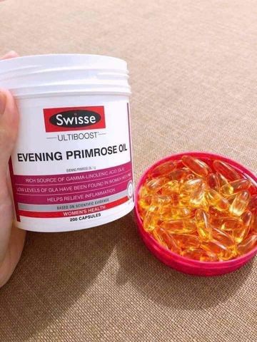 Viên Uống Tình Dầu Hoa Anh Thảo Swisse Ultiboost Evening Primrose Oil 200 Viên - Cân Bằng Nội Tiết - Giảm Hội Chứng Tiền Kinh Nguyệt (PMS) & Chăm Sóc Da 