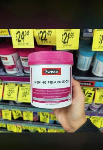 Viên Uống Tình Dầu Hoa Anh Thảo Swisse Ultiboost Evening Primrose Oil 200 Viên - Cân Bằng Nội Tiết - Giảm Hội Chứng Tiền Kinh Nguyệt (PMS) & Chăm Sóc Da 