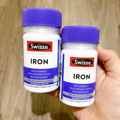 Swisse Ultiboost Iron 30 Viên – Sắt Hữu Cơ Kết Hợp Vitamin C Và Tảo Xoắn – Thực Phẩm Bổ Sung Từ Úc