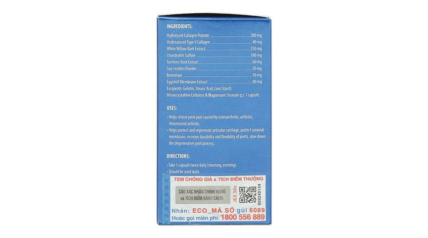 Jex Natural Joint Pain Relief hộp 30 viên