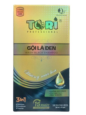 Gội Phủ Bạc Tori, Gội là đen - Không Amoniac. Hương Nước Hoa