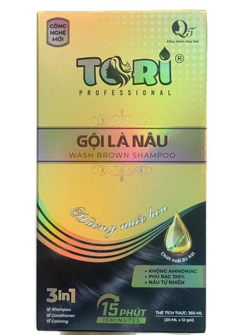 Gội Phủ Bạc Tori, Gội là nâu - Không Amoniac. Hương Nước Hoa