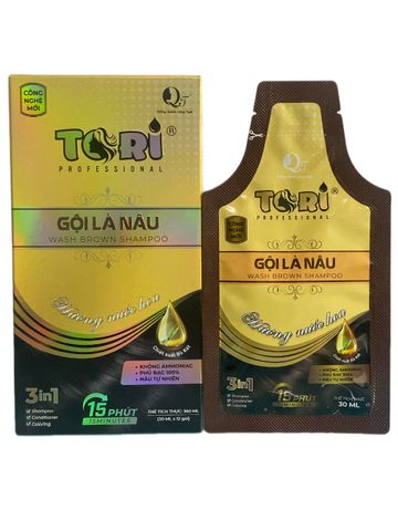 Gội Phủ Bạc Tori, Gội là nâu - Không Amoniac. Hương Nước Hoa