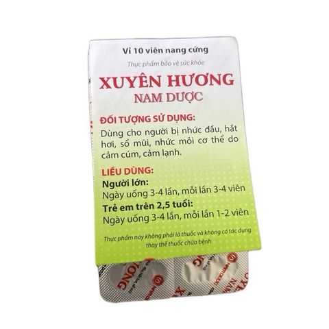 Viên Uống Cảm Xuyên Hương Nam Dược-Vĩ 10 Viên-Giảm Nhức Mỏi, Cảm Mạo