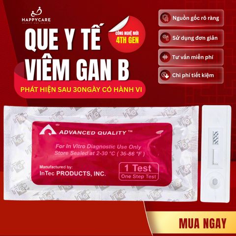 Que Test One Step Hỗ Trợ Kiểm Tra Sức Khỏe Gan (Viêm Gan B) Tại Nhà - Chính Hãng