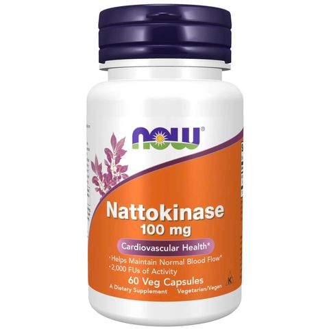 NOW Nattokinase 100mg 60 viên – Hỗ trợ tuần hoàn máu, tim mạch khỏe mạnh ngăn ngừa đột quỵ