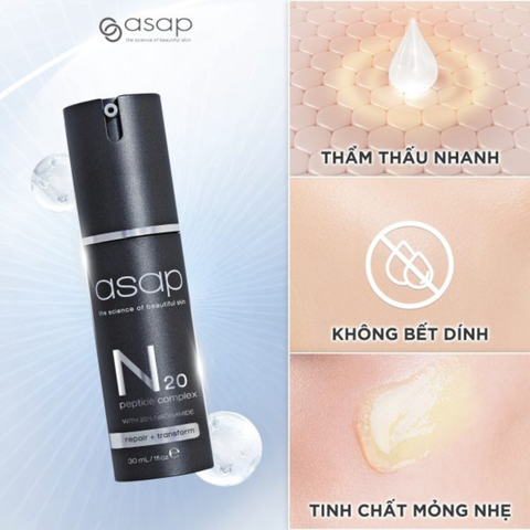 Asap N20 Peptide Complex – Tinh Chất Chống Lão Hoá Và Hỗ Trợ Làm Sáng Da 30ml