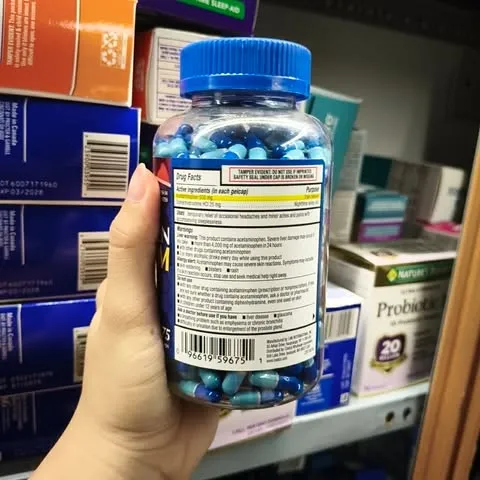 Viên giảm đau Kirkland Signature Acetaminophen PM 500mg 375  V