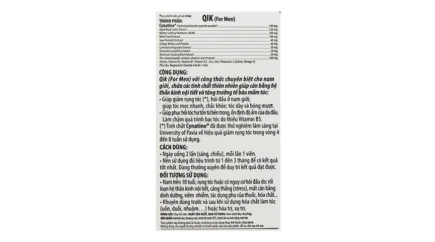 Qik For Men lọ 30 viên