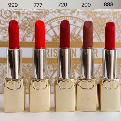 (Fullbox) Set Son Mini Dior Rouge Dior 5 Cây 1.5g Bản 2025 Vỏ Vàng - Son Môi Cao Cấp Pháp, Sang Trọng, Tôn Vẻ Đẹp Quyến Rũ nk