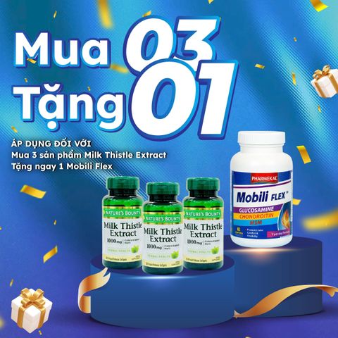 Combo mua 3 Milk Thistle Extract (date 09/2027) Tặng 1 Mobili Flex (Glucosamine)