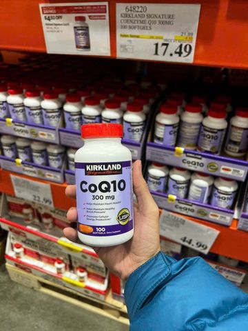 Viên Uống Hỗ Trợ Tim Mạch Kirkland Signature CoQ10 300 mg - Hỗ Trợ Tăng Cường Năng Lượng & Hỗ Trợ Chức Năng Tim 100 viên - Sản Phẩm Chính Hãng Mỹ