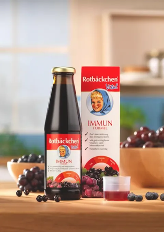 siro Rotbäckchen Vital Immun Formel (loại 450 ml), thực phẩm bổ sung Kẽm, Vitamin C và Vitamin D3 để hỗ trợ hệ miễn dịch