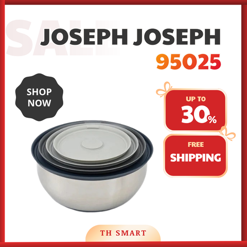 Bộ 4 Âu Inox Kèm Nắp Xếp Chồng JOSEPH JOSEPH 95025 
