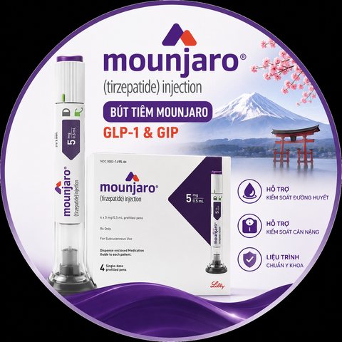 Bút Tiêm Mounjaro Tirzepatide GLP-1 Nhật Bản | Hỗ Trợ Kiểm Soát Đường Huyết Cho Người Tiểu Đường Loại 2