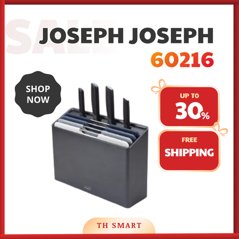 Bộ Thớt Kèm Dao 8 Món JOSEPH JOSEPH Folio Plus 60216 Màu Ghi 
